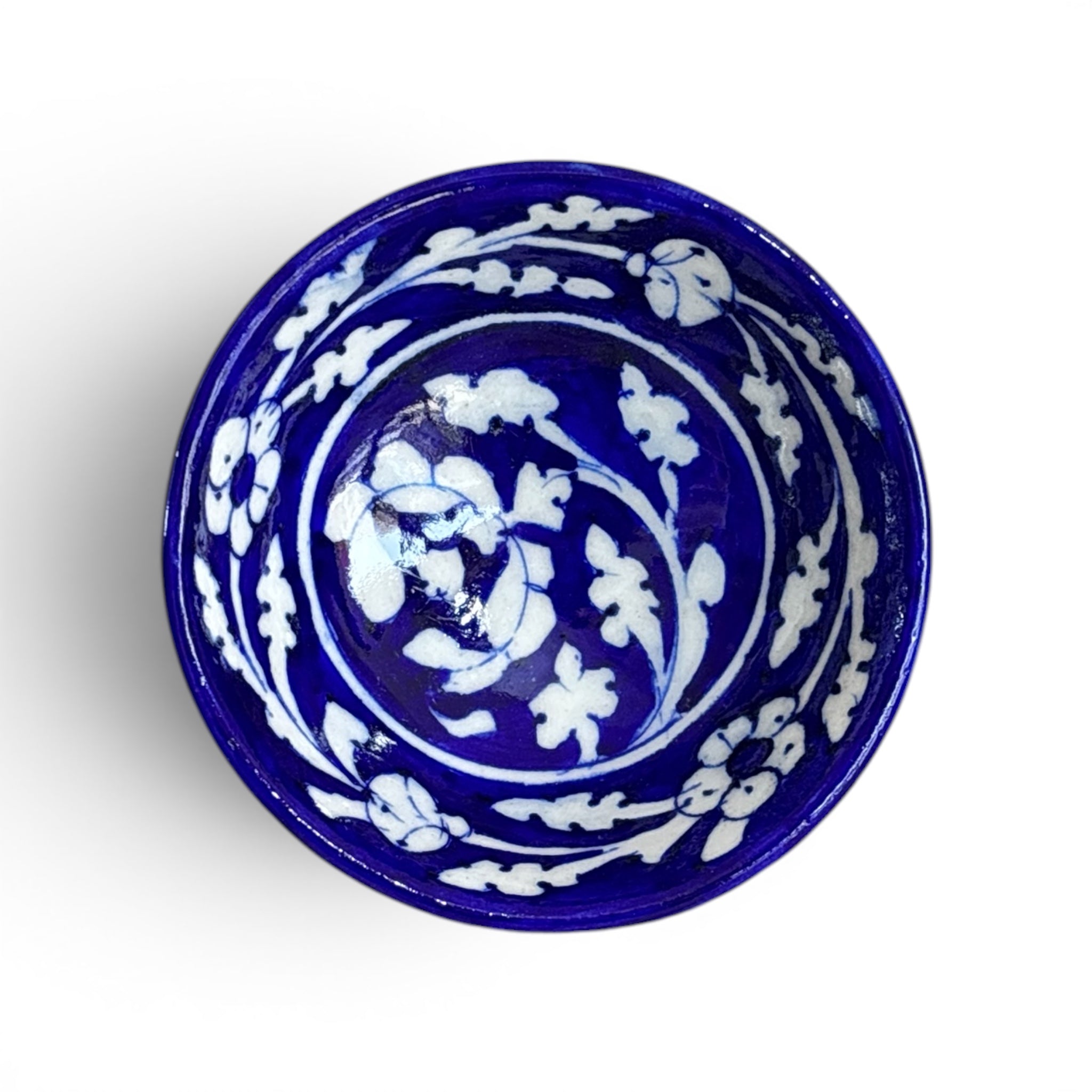 Handmade Jaipur Blue Pottery Bowl (Set of 2)