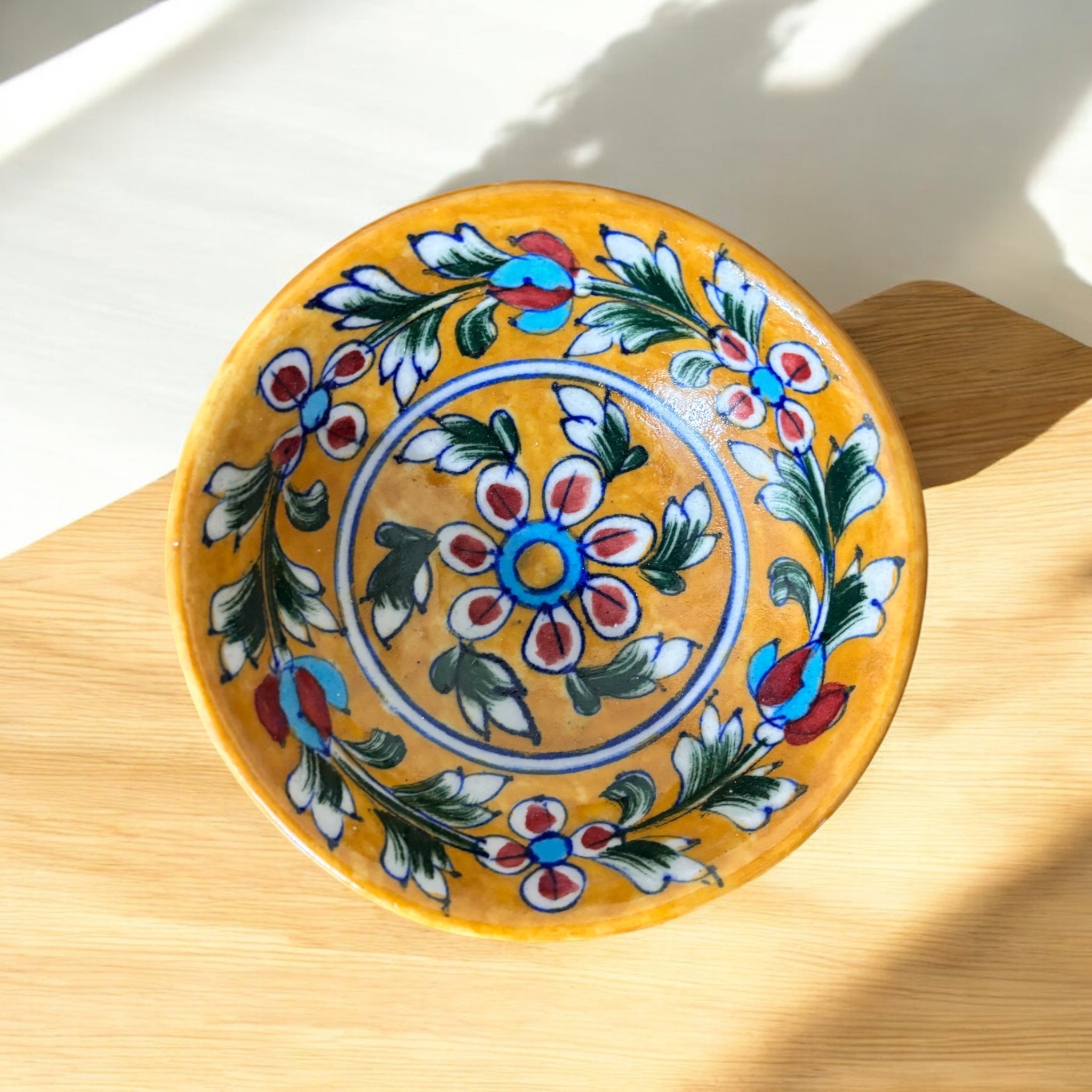 Blue Pottery Bowl Set Of (2)