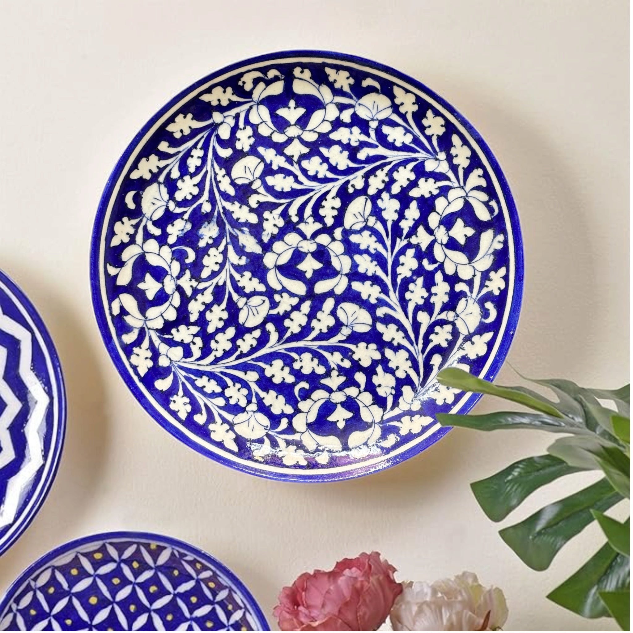 Blue Pottery 10 inch Plate