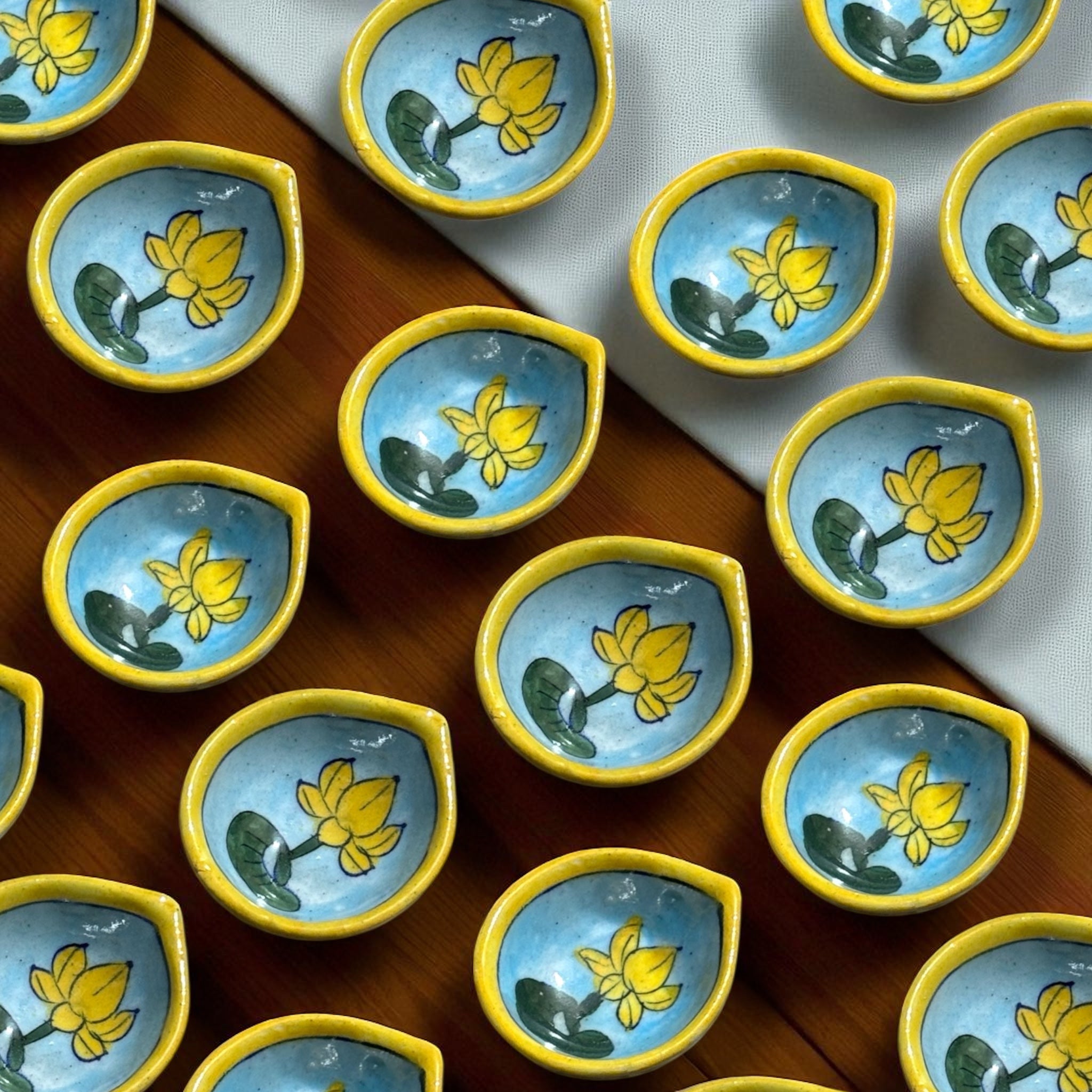 Blue Pottery Diya’s