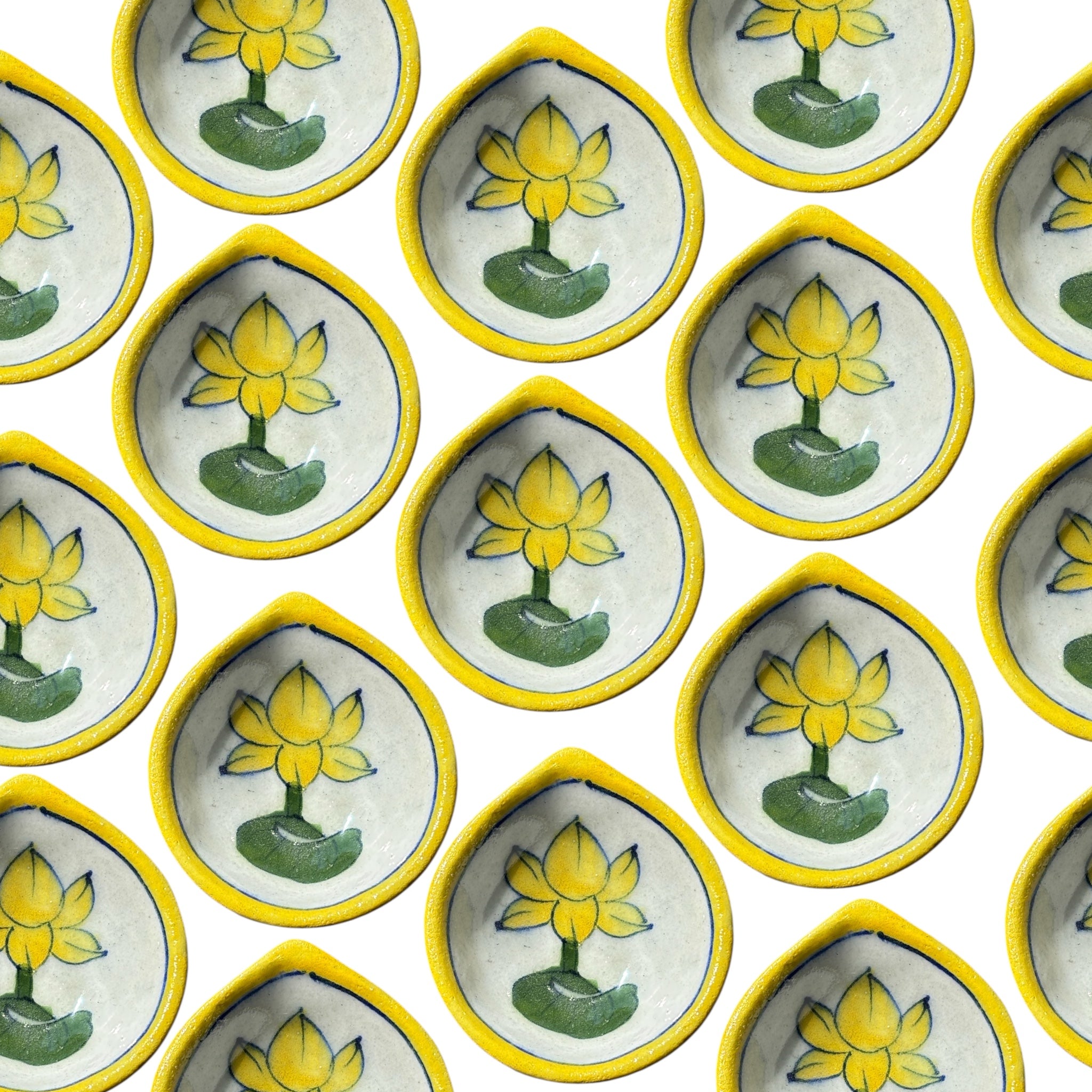 Blue Pottery Diya – Set of 10