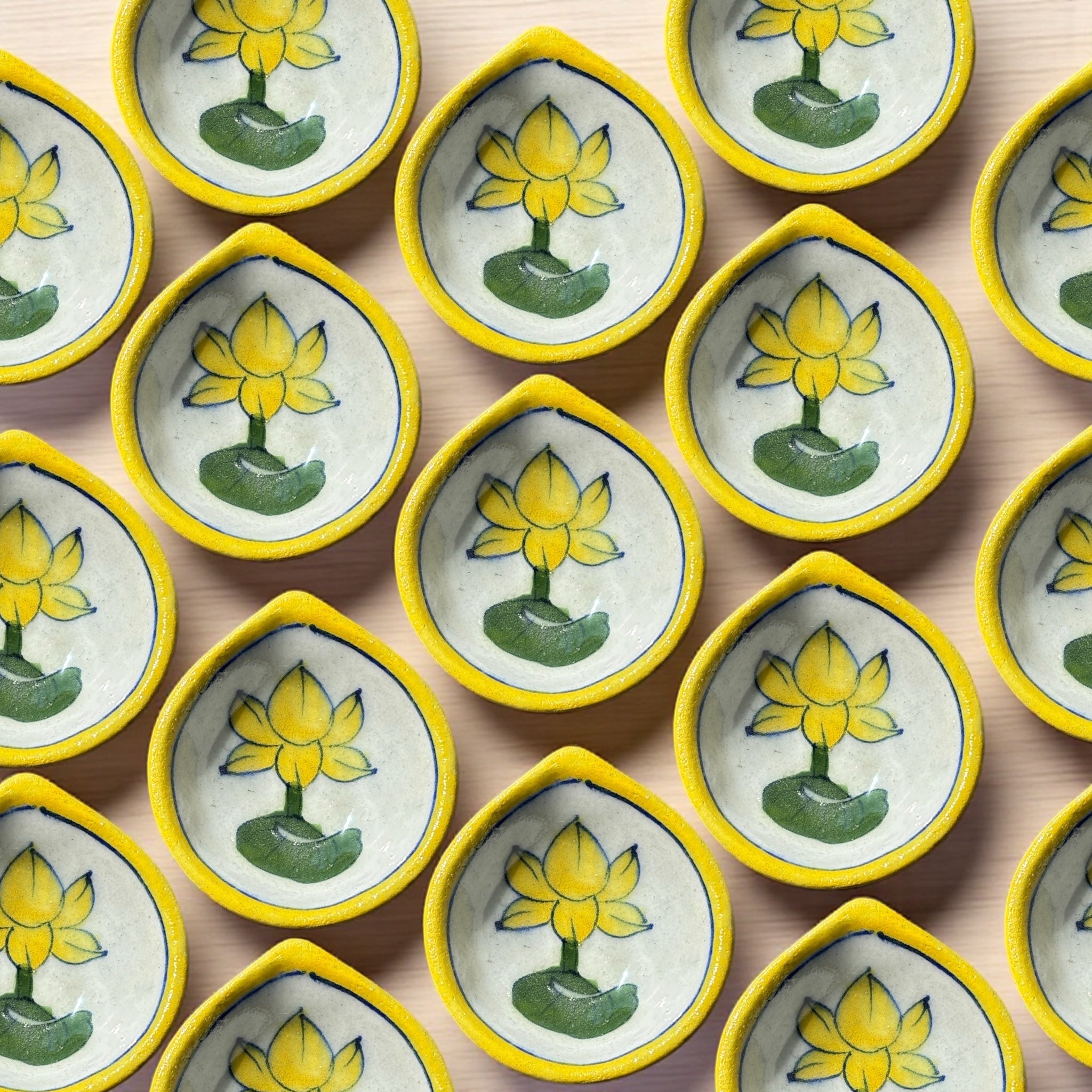 Blue Pottery Diya – Set of 10