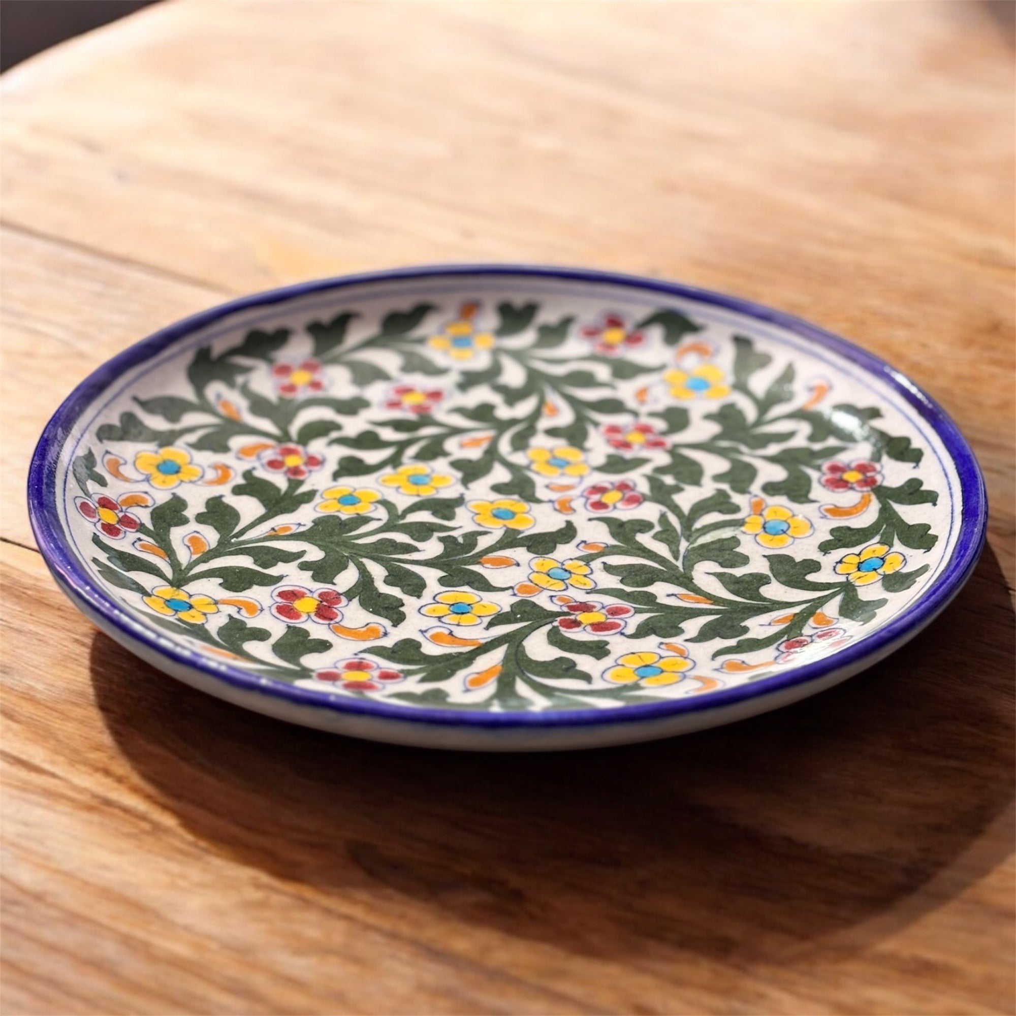 Blue Pottery 10 Inch Wall Plate