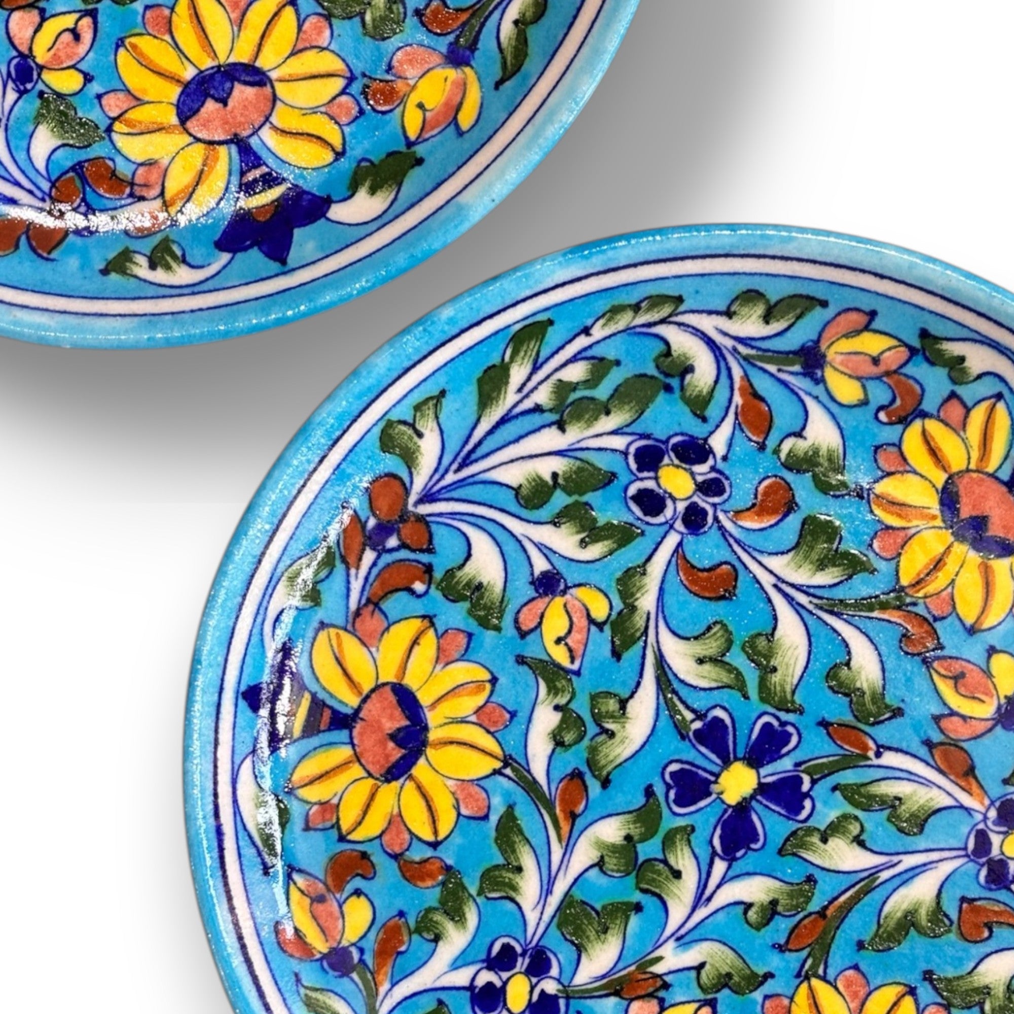 Blue Pottery 8 inch Plate