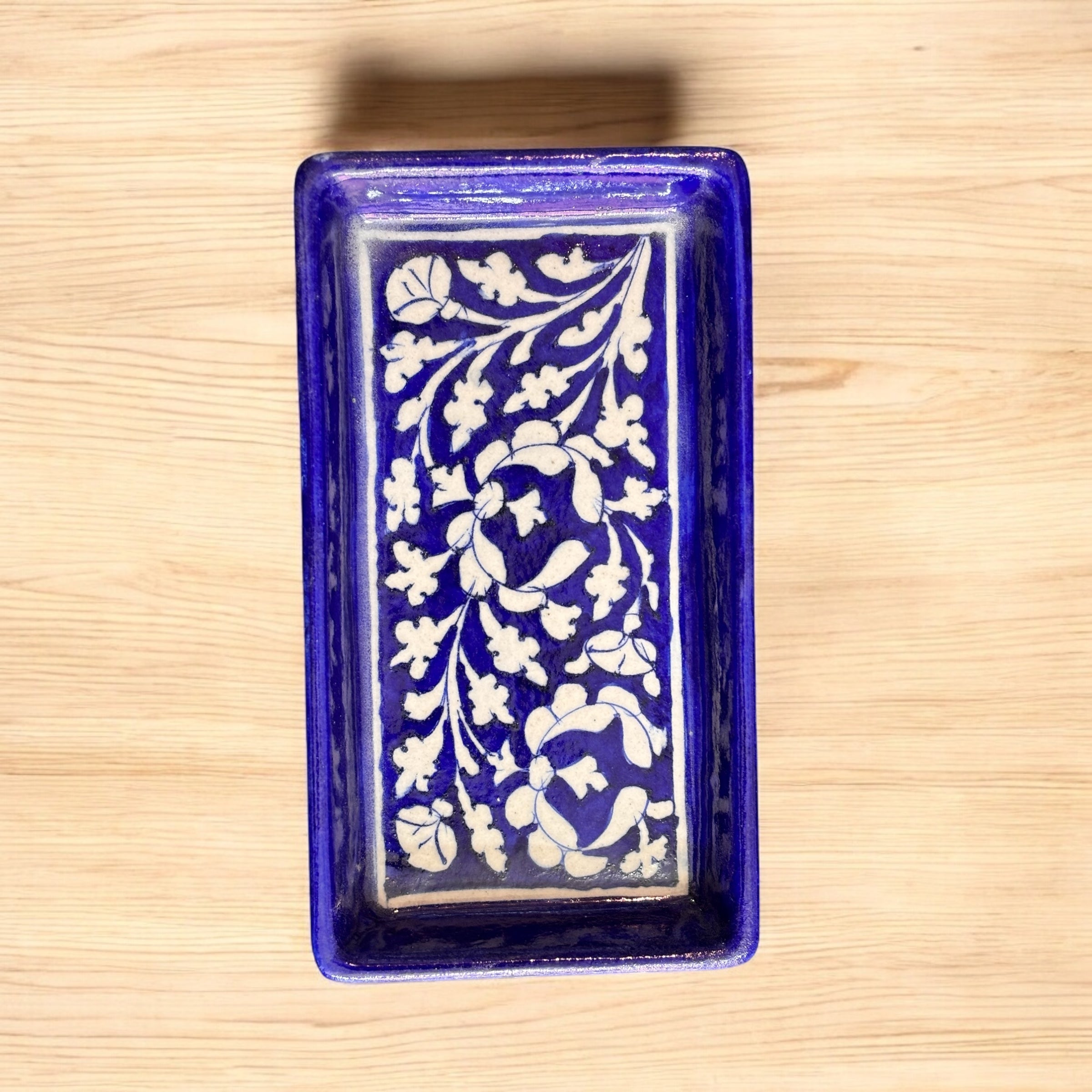 Blue Pottery Serving Tray