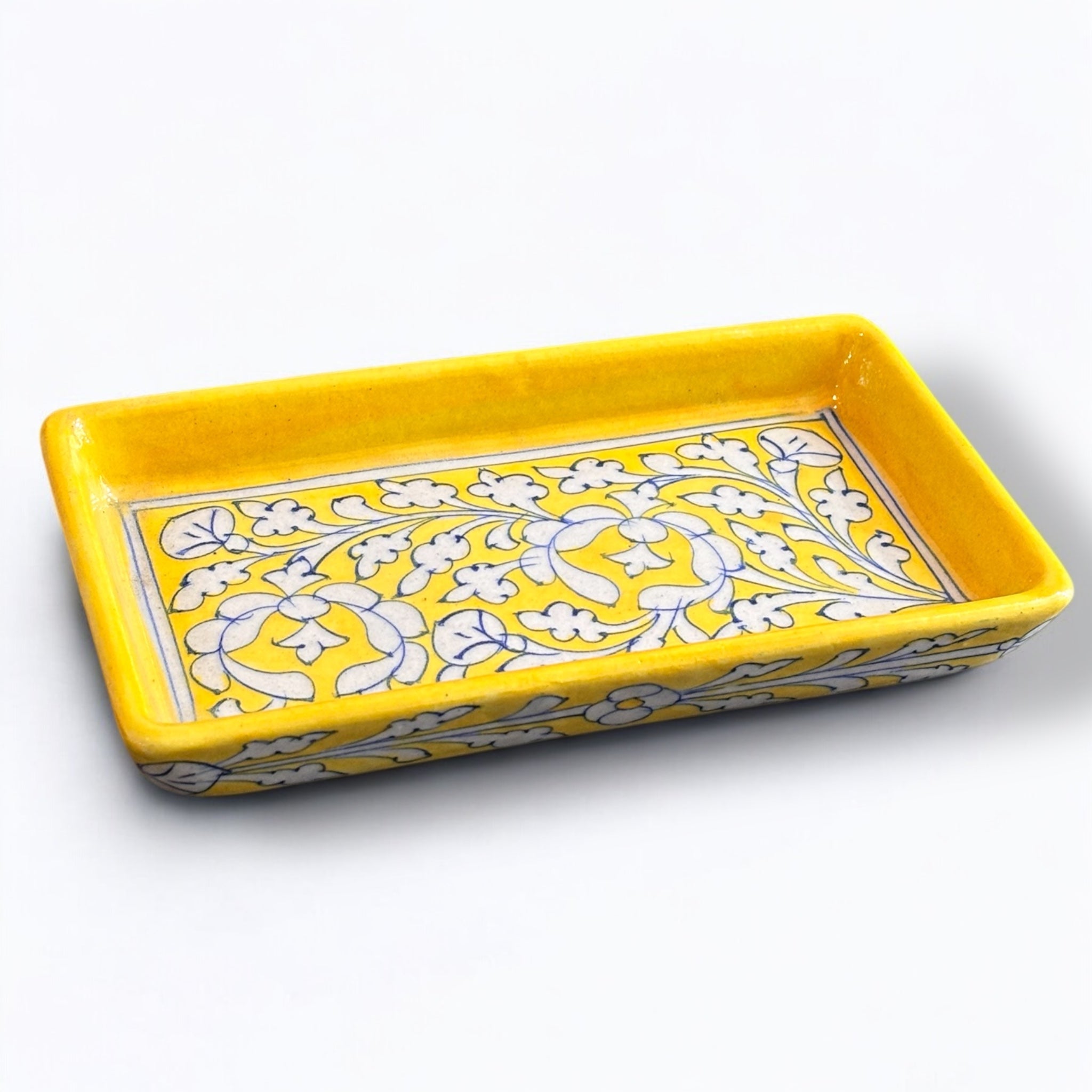 Blue Pottery Serving Tray