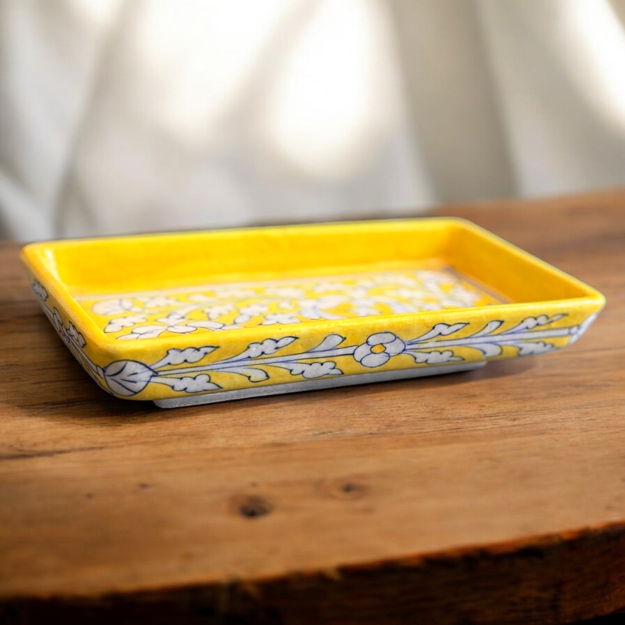 Blue Pottery Serving Tray