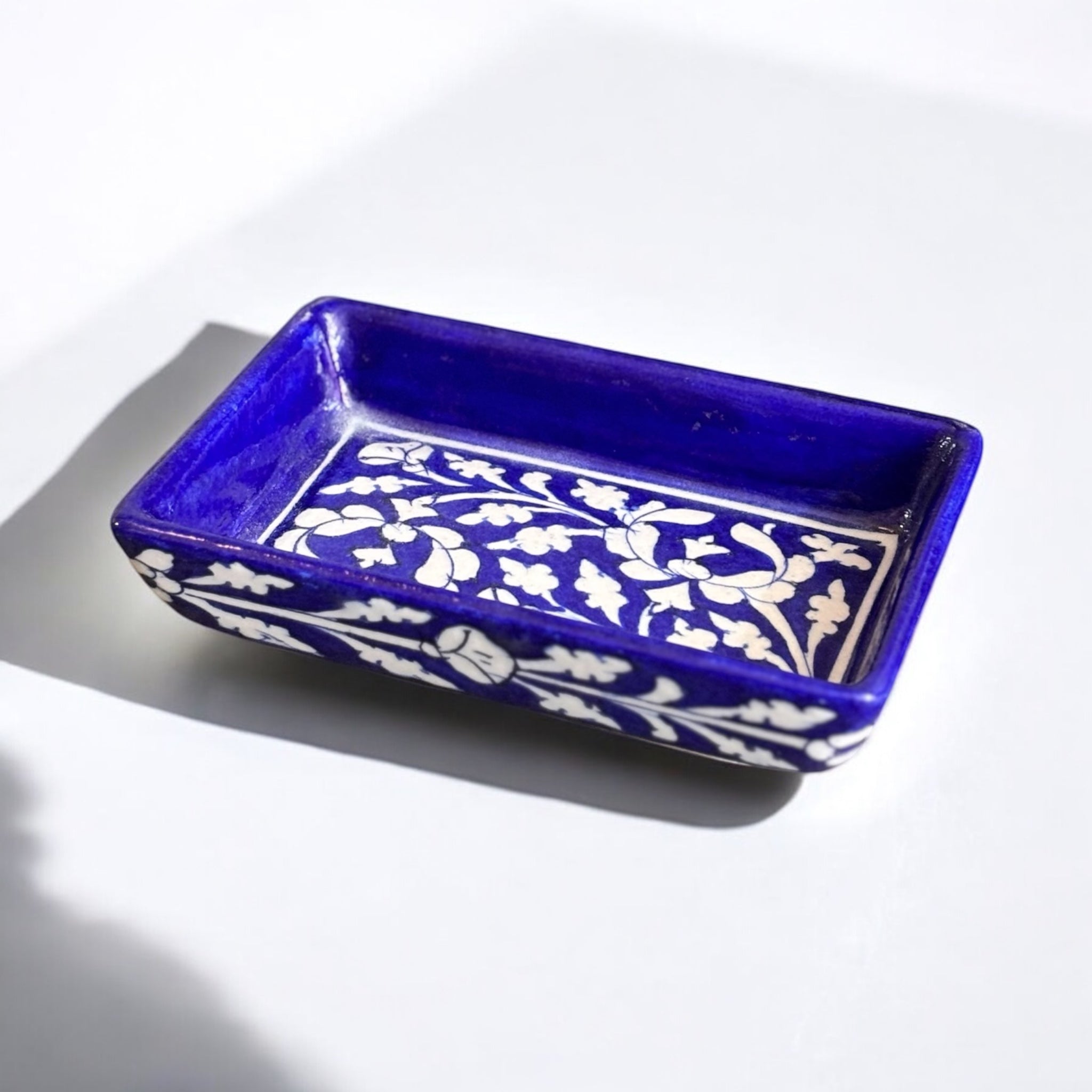 Blue Pottery Serving Tray