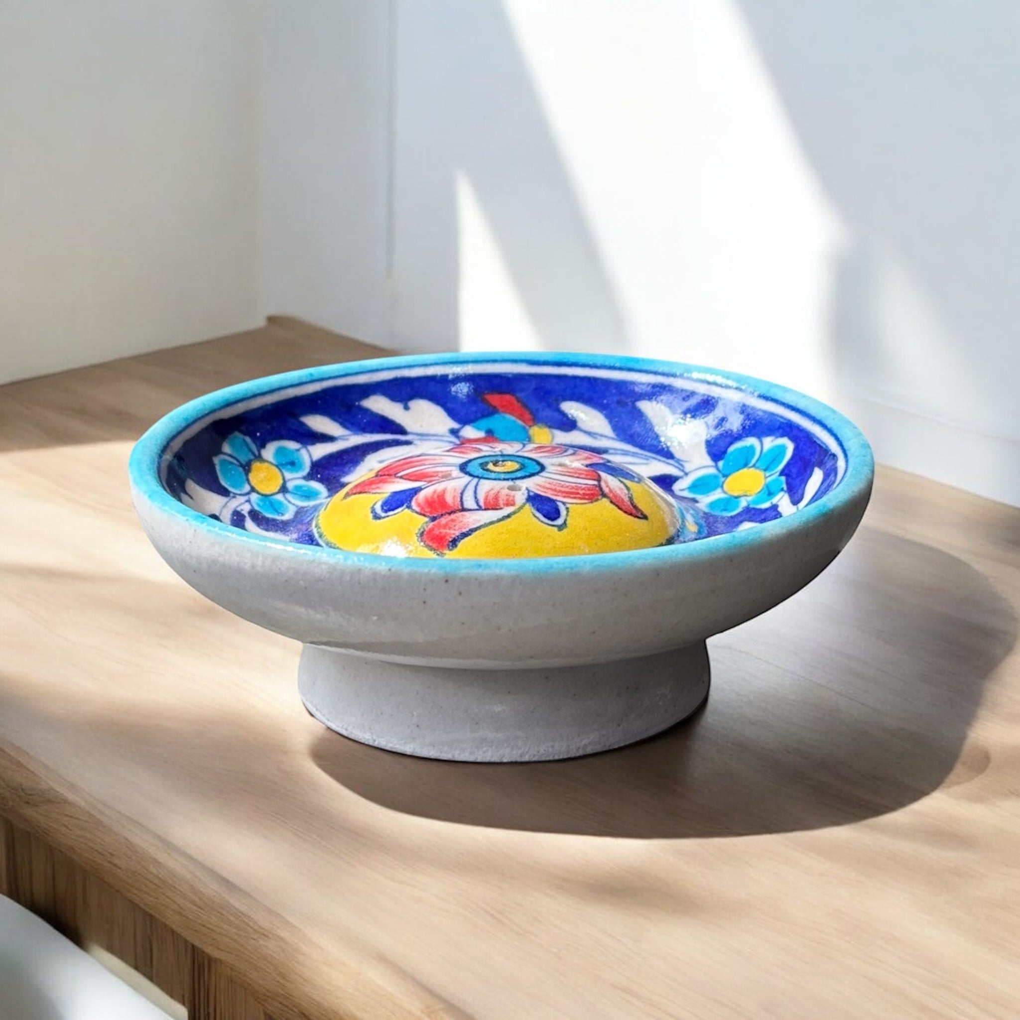 Blue Pottery Incense Stick Holder