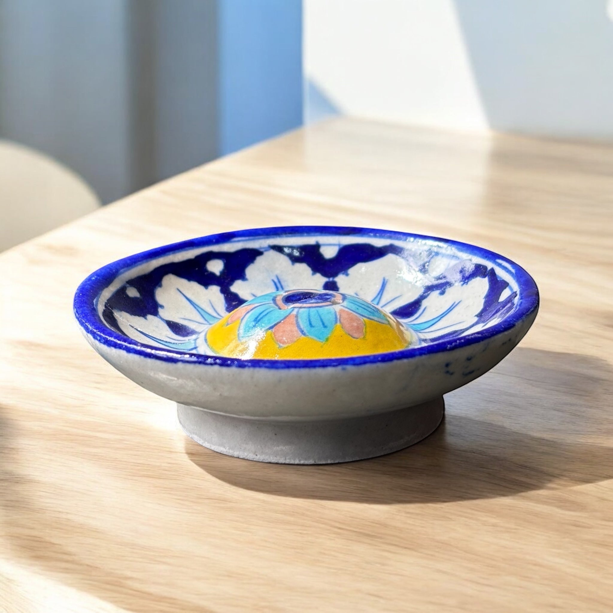 Blue Pottery Incense Stick Holder