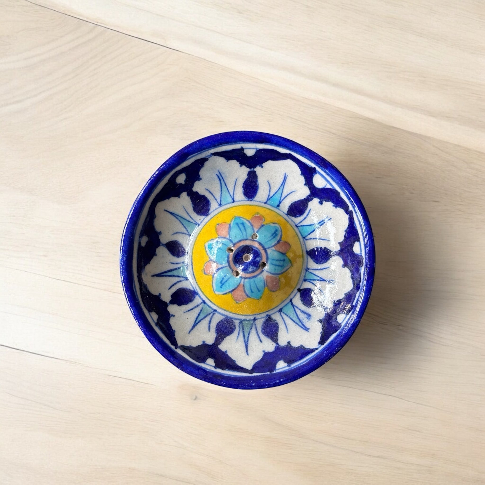 Blue Pottery Incense Stick Holder