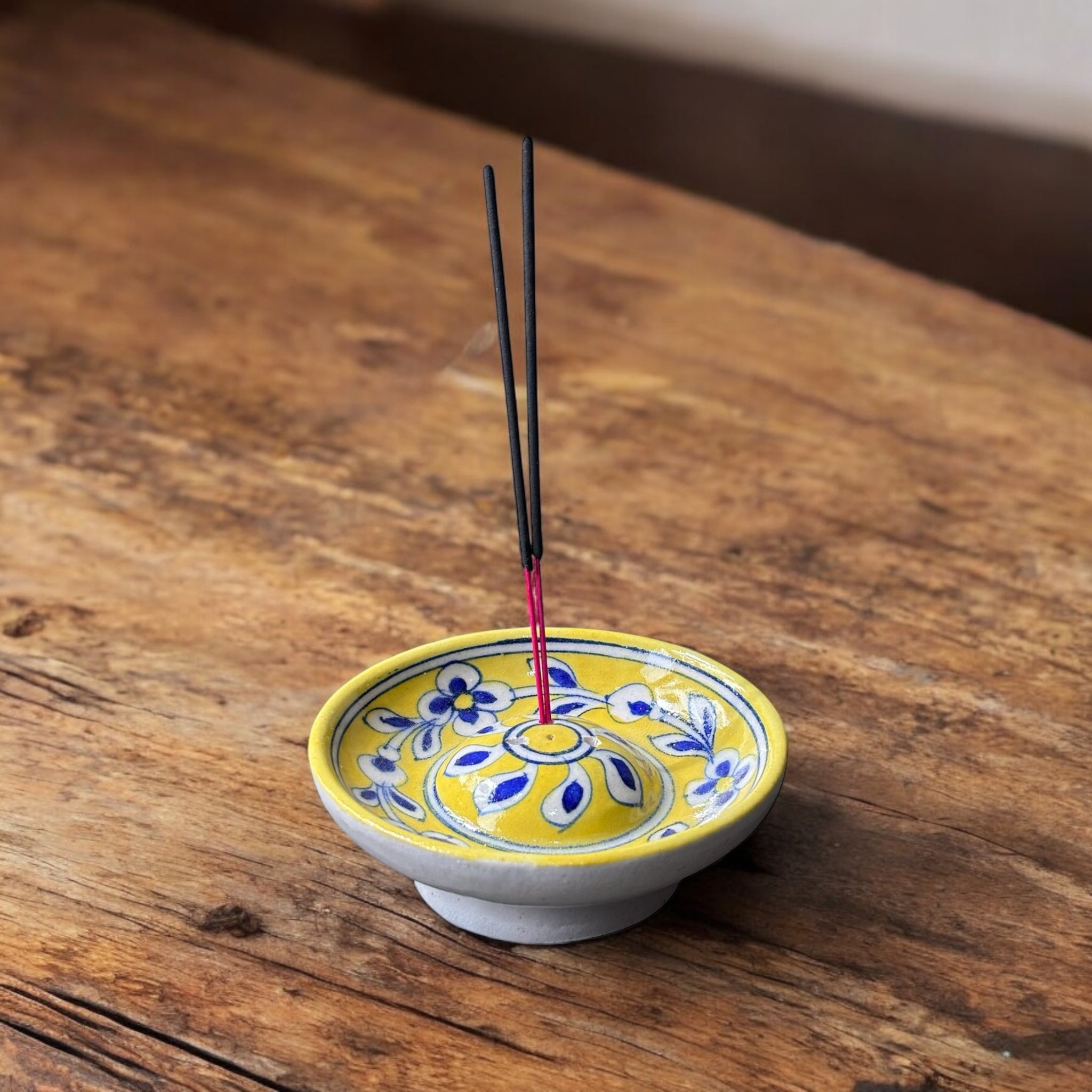 Blue Pottery Incense Stick Holder