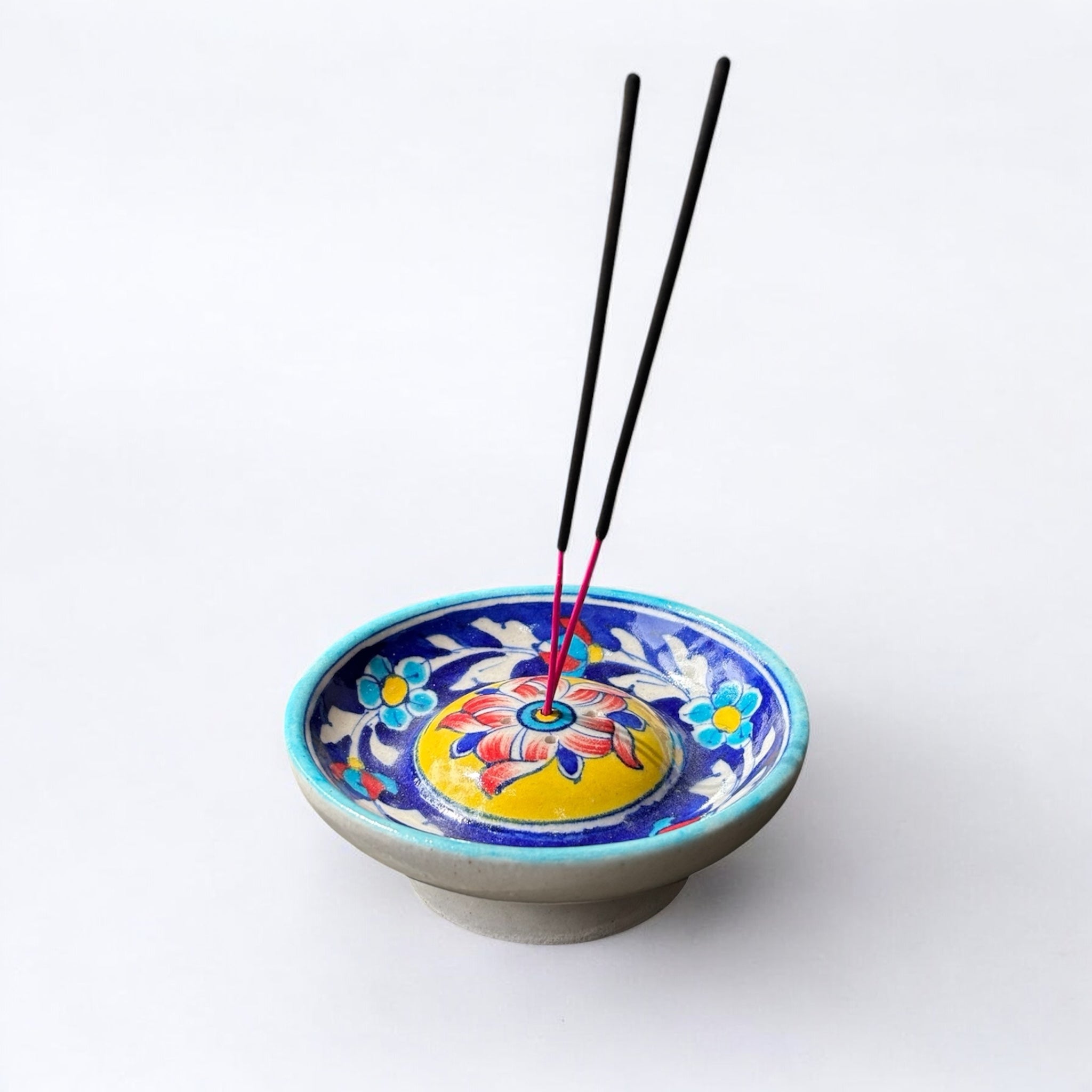 Blue Pottery Incense Stick Holder