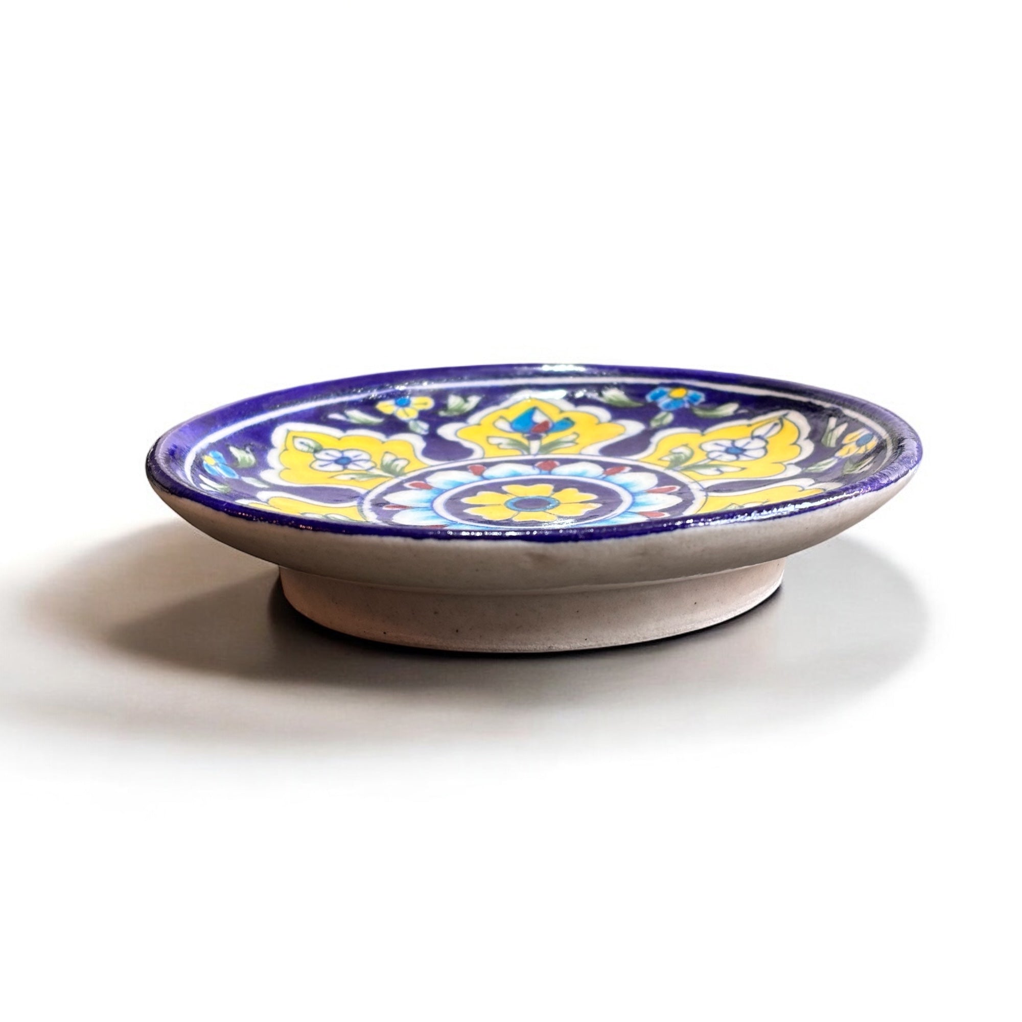 6 Inch Blue Pottery Plate