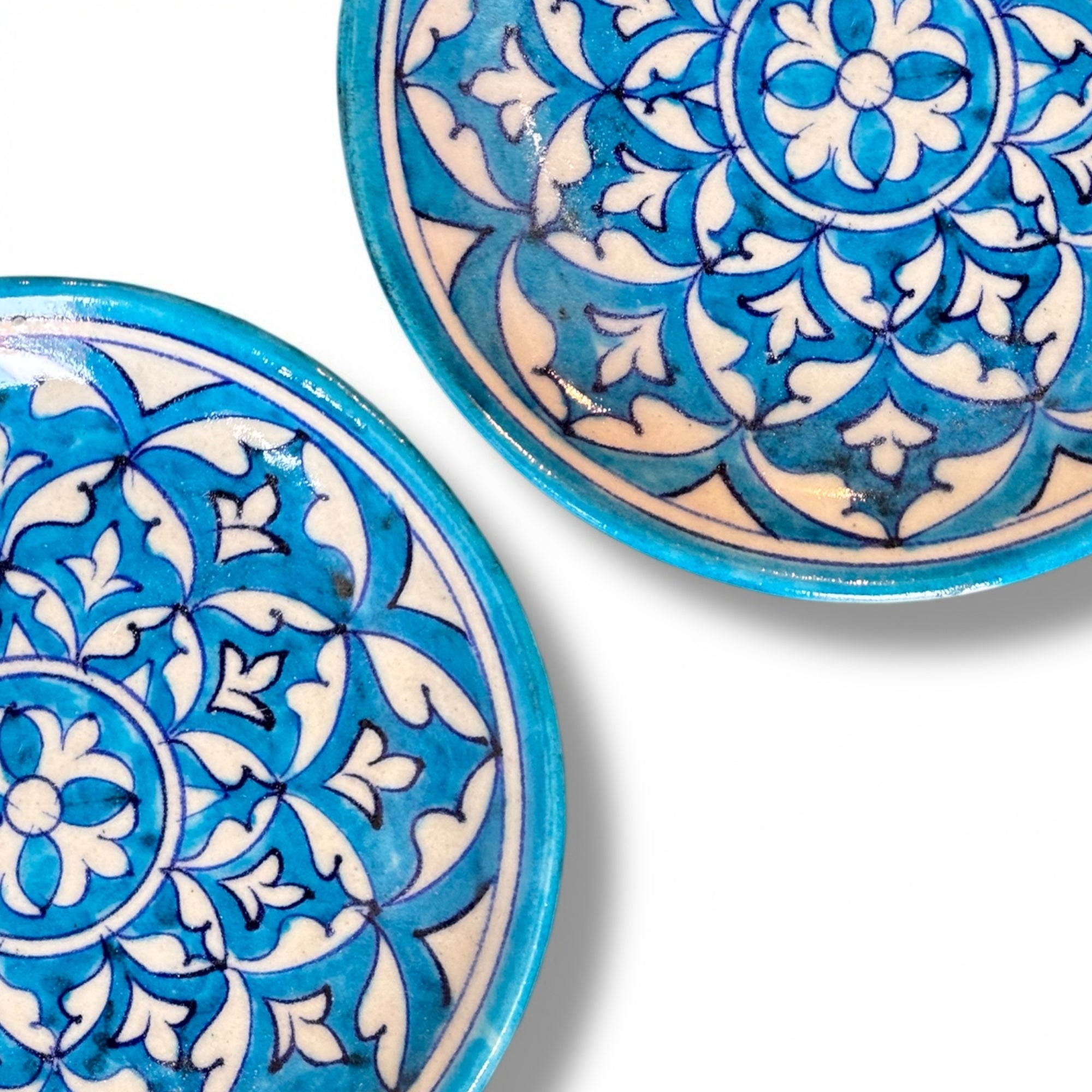 6 Inch Blue Pottery Plate