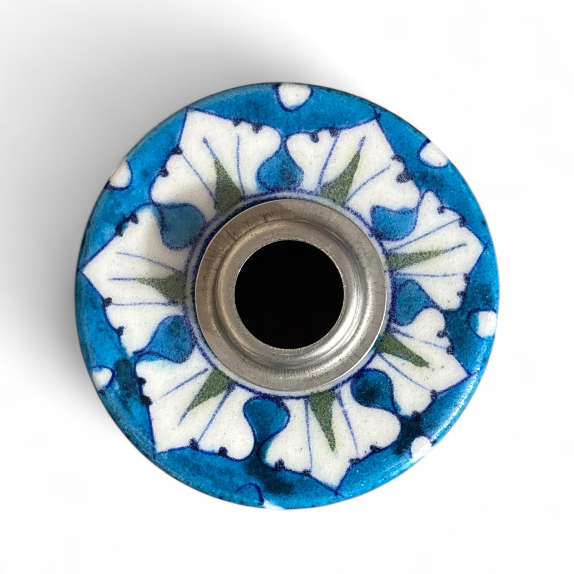 Blue Pottery Dispenser