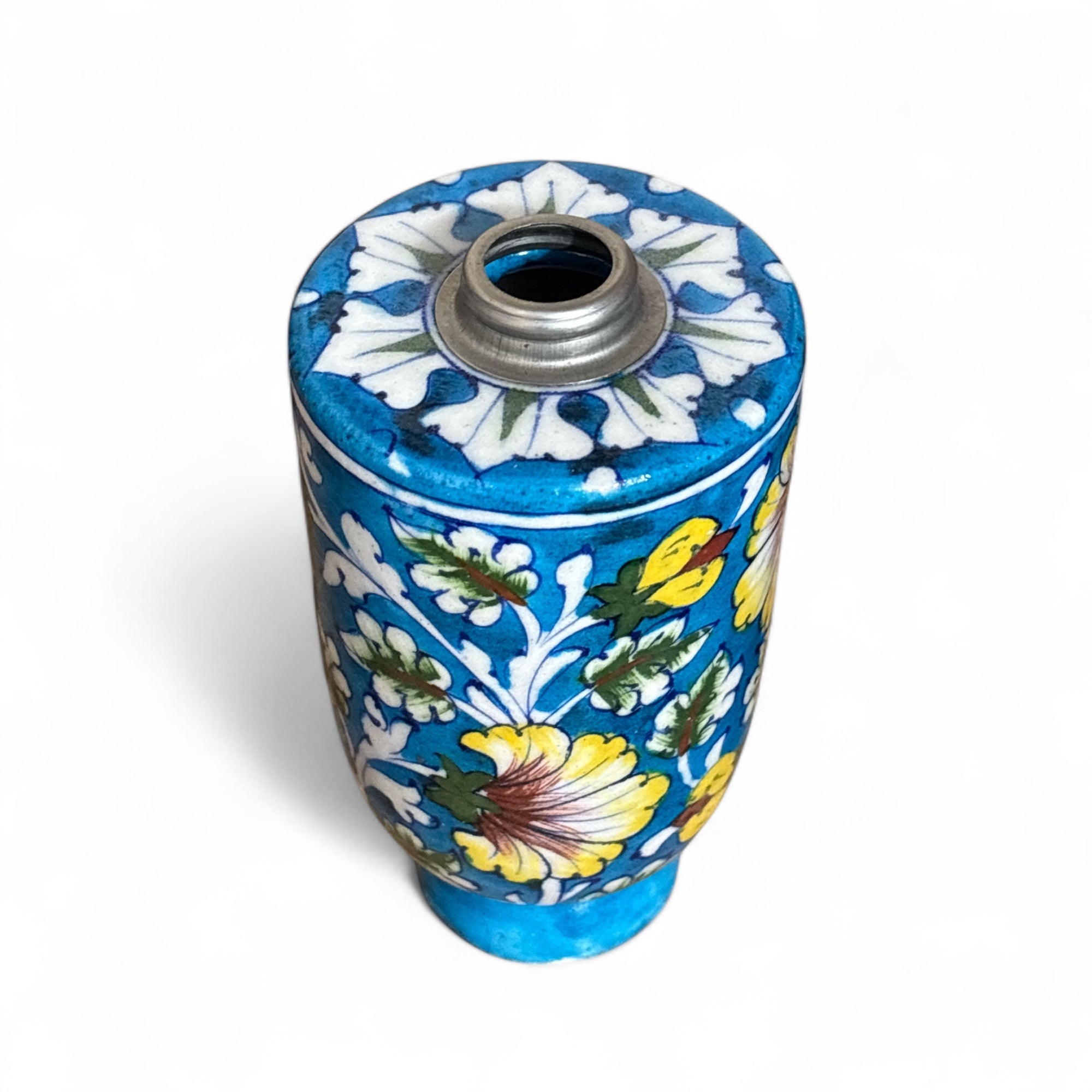 Blue Pottery Dispenser