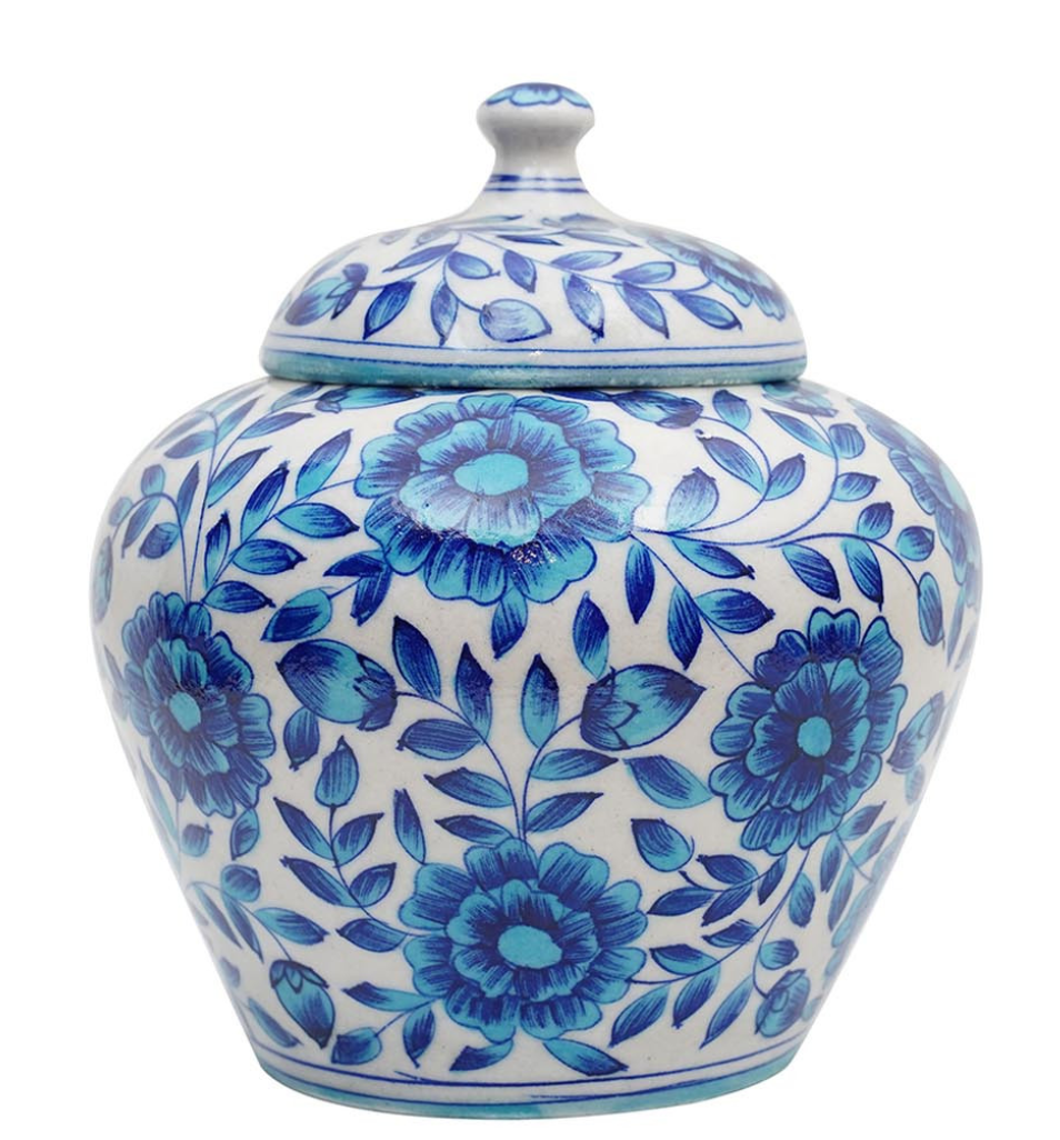 Blue Pottery Handmade Vase / Jar