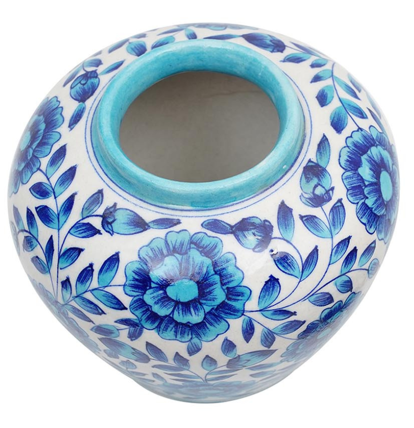 Blue Pottery Handmade Vase / Jar
