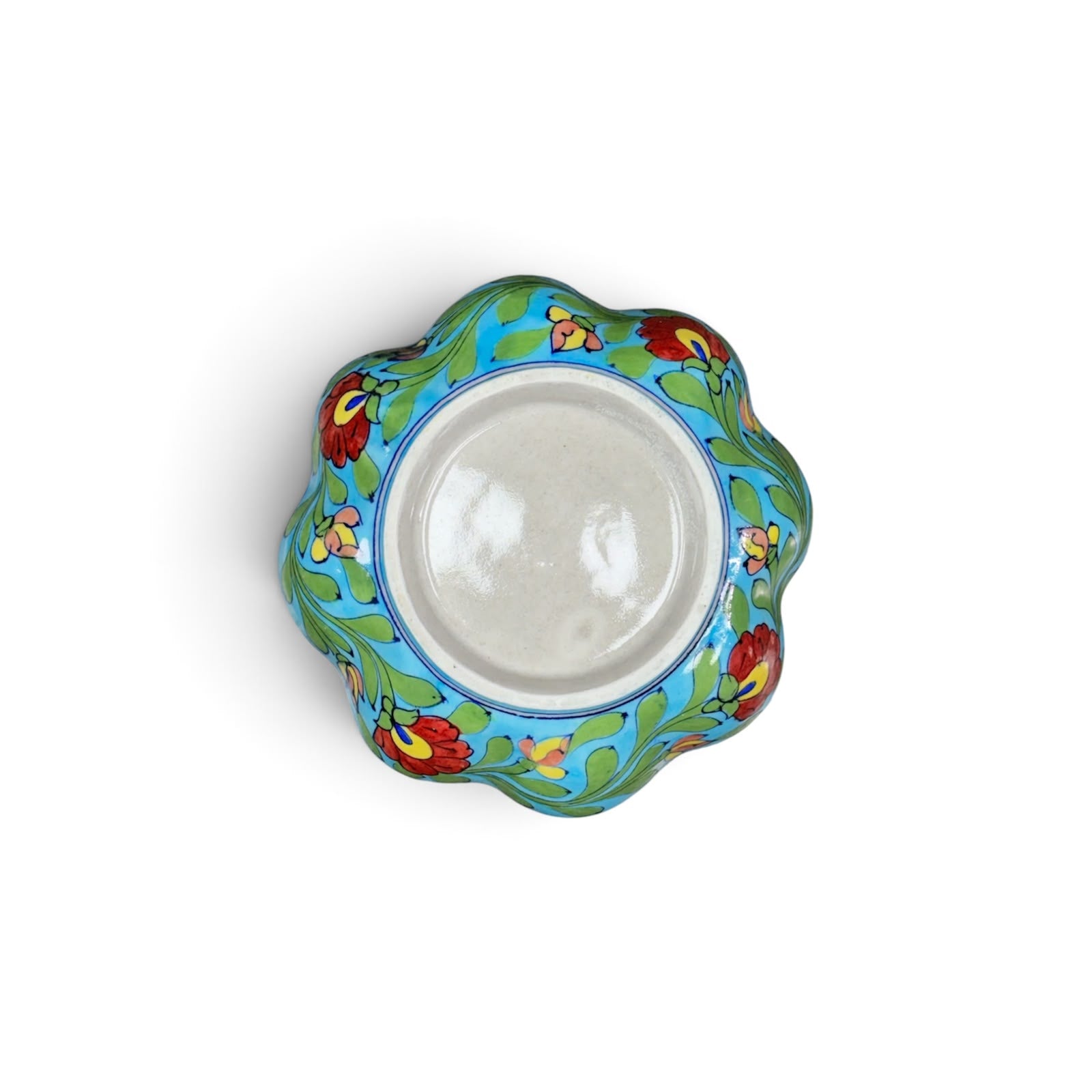 Handmade Jaipur Blue Pottery Serving Bowl